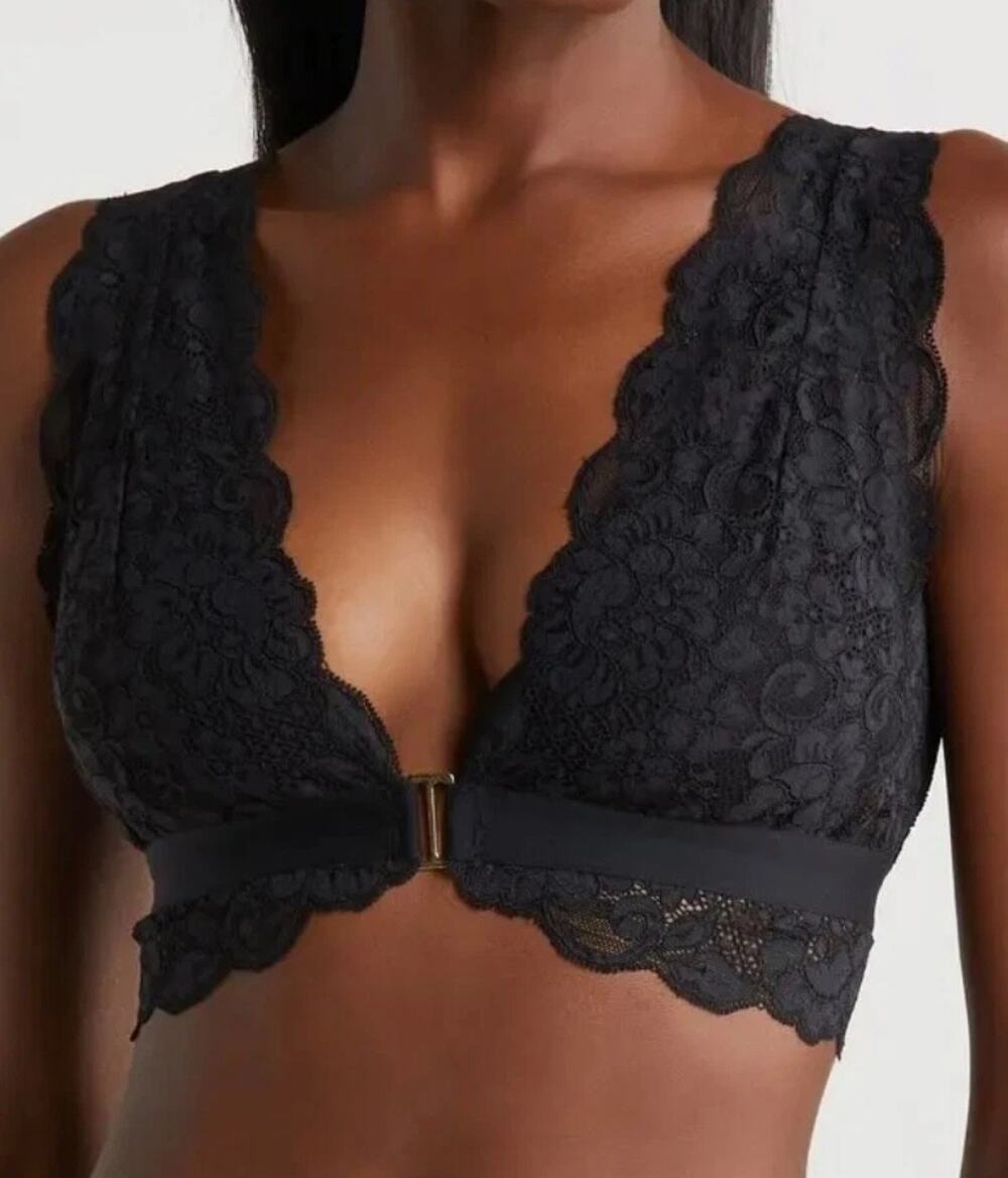 HAH Free People Got Your Back Bra Noir Black Size Medium